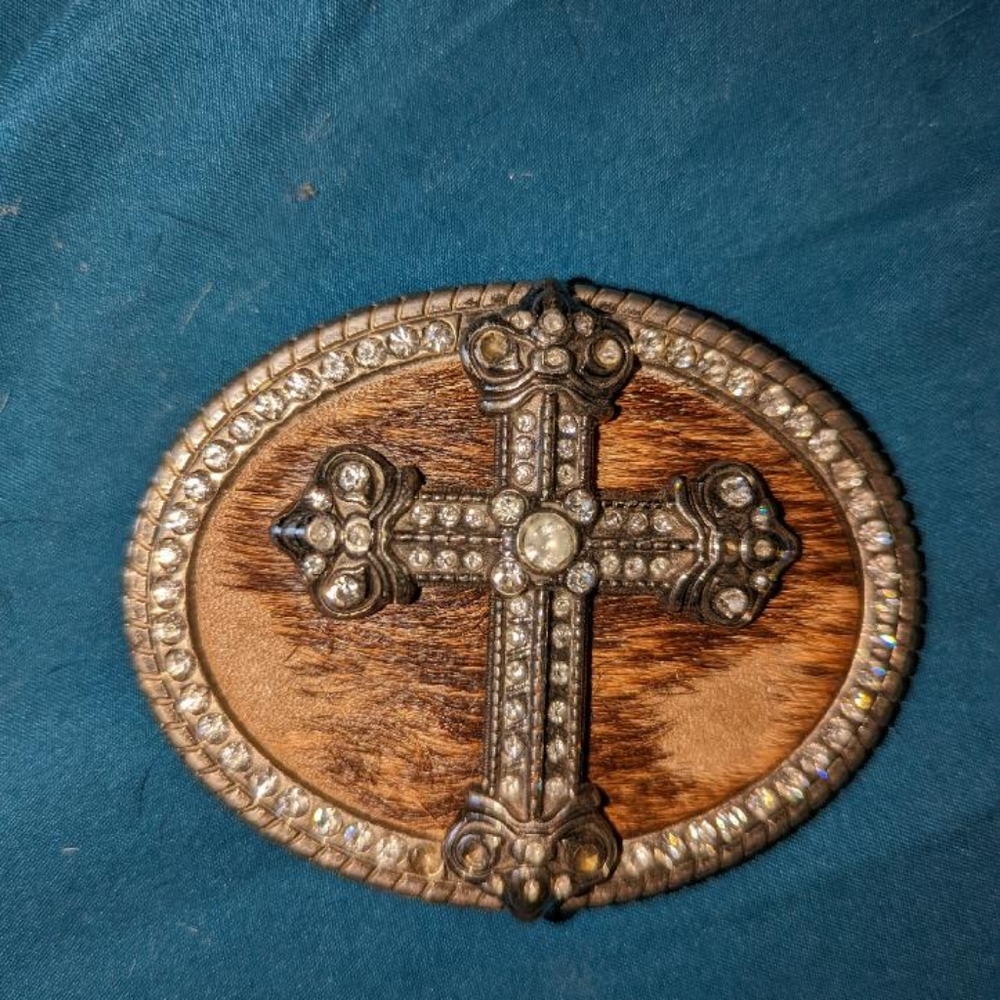 Horse hair Cross belt buckle